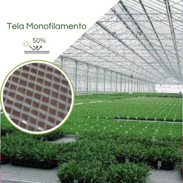 Tela Monofilamento Branca 50%