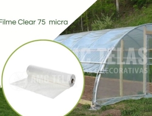 Filme Plástico TRANSPARENTE 75 micras - Nacional