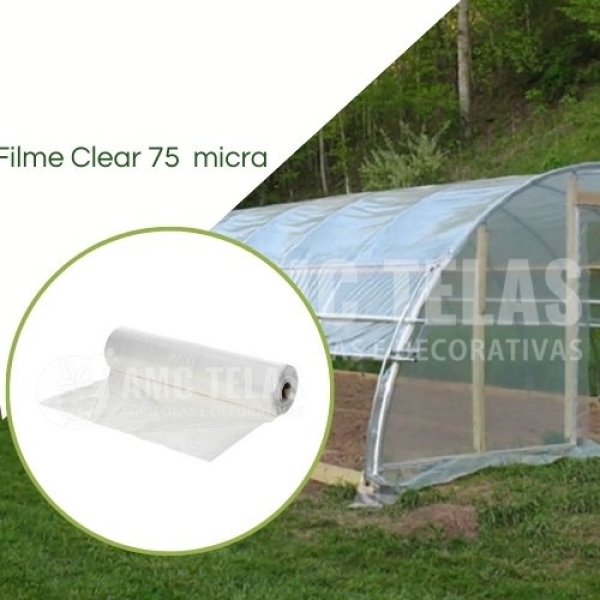 Filme Plástico TRANSPARENTE 75 micras - Nacional