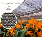 Tela para Sombreamento Preta 70% - para flores de cultivo delicado, secagem de fumo e carcinicultura.