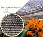 Tela para Sombreamento Preta 70% - para flores de cultivo delicado, secagem de fumo e carcinicultura.