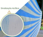 Tapume Tela Tecida Sinalização Azul/Branco 1,20mX50m (Leve)