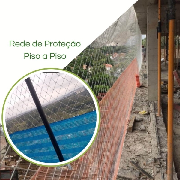 Rede Proteção Piso a Piso sem nó 