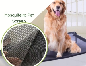 Tela Mosquiteira Para Gatos e Cachorros Pet Screen Premium Malha 14x10 Fio 24 