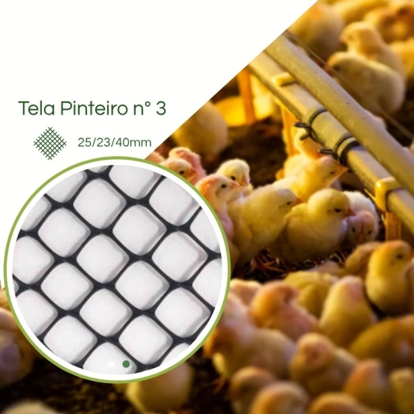 Tela Plástica Pinteiro 1' Pesada N° 3 