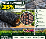 Tela Sombrite 35% Preta para Sombreamento - para hortaliças, flores e mudas em geral.