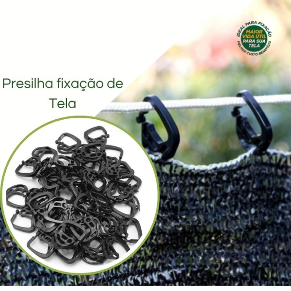 Clip Gancho Presilha Para Prender Tela De Sombrite 