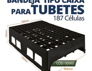BANDEJA CAIXA P/ TUBETE 55CM – 187 CELULAS CAIXA (10 peças)