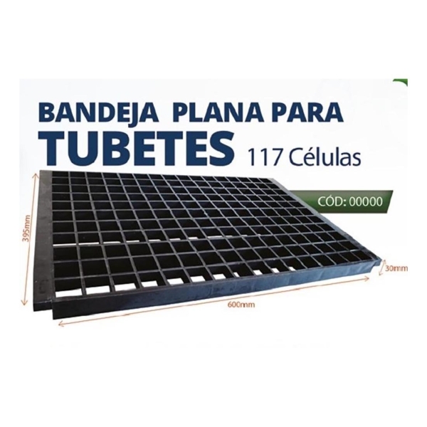 BANDEJA PLANA P/ TUBETE 110/120CM³231,00 CAFÉ 117CELULAS (10 peças)