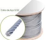 Cabo de Aço sem Revestimento 5/32
