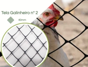 Tela Plástica Galinheiro 2'   Leve n° 2