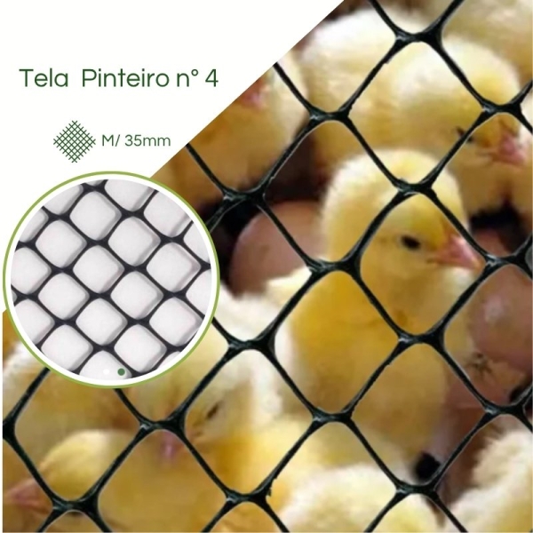 Tela Plástica Pinteiro 1' Leve n°4