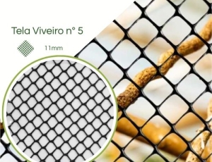Tela Plástica Viveiro 1/2' Leve n°5 