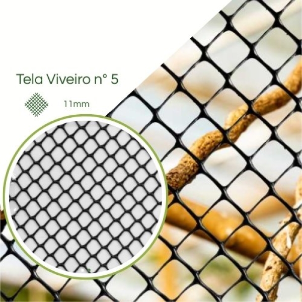 Tela Plástica Viveiro 1/2' Leve n°5 