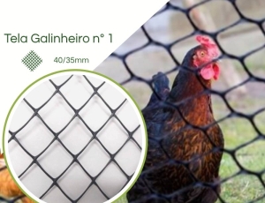 Tela Plástica Galinheiro 2' Pesada N° 1