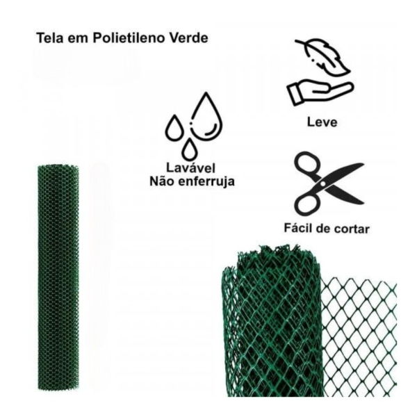 Tela de Proteção Pinteiro EB3 Malha 11/mm VERDE