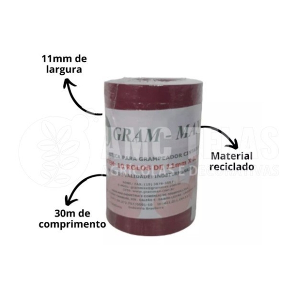 Kit Alceador Grampeador Uva Tomate Ramos Com Fita E Grampos