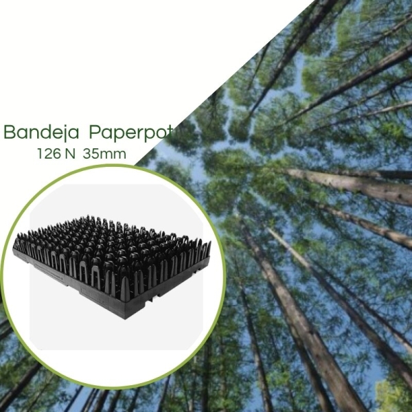 Bandeja  P/ Paper pot 126N (35 x 100mm) - Pacote 5 pç