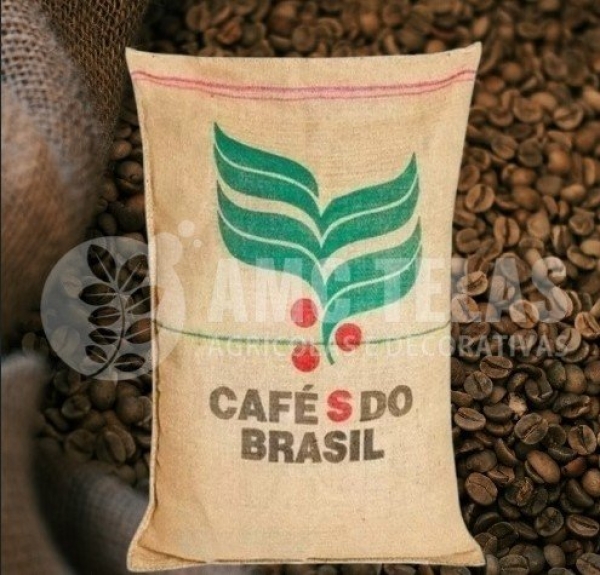  Sacos De Juta Café Do Brasil Original 