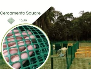 Tela para Cercamento SQUARE 10X10 VERDE