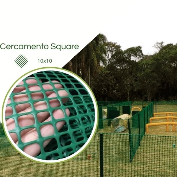 Tela para Cercamento SQUARE 10X10 VERDE