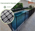 Tela para Cercamento SQUARE 20X20 PRETA