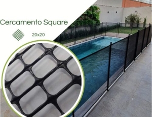 Tela para Cercamento SQUARE 20X20 PRETA
