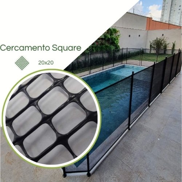 Tela para Cercamento SQUARE 20X20 PRETA
