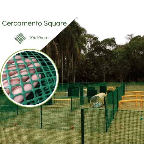 Tela para Cercamento SQUARE 20X20 VERDE
