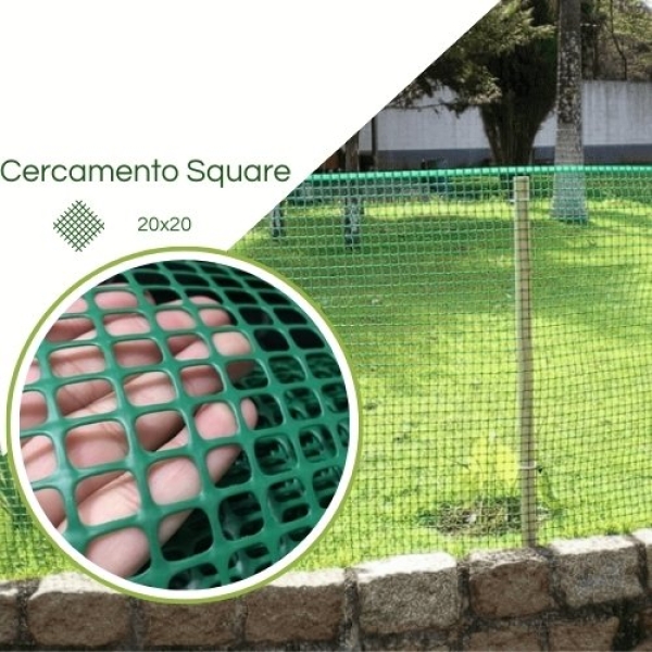 Tela para Cercamento SQUARE 20X20 VERDE