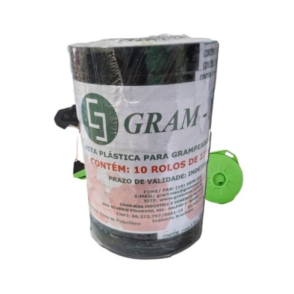 Fita Para Alceador Grammax 10 Rolos 30m Preto