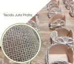 TECIDO DECORAÇÃO JUTA/ PRATA