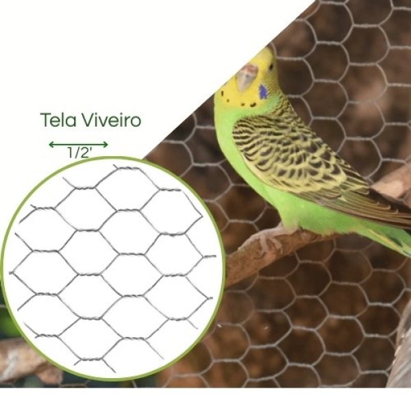 Tela Hexagonal Viveiro Fio 24