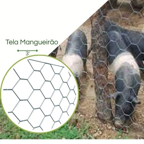 TELA HEXAGONAL MANGUEIRÃO FIO 18