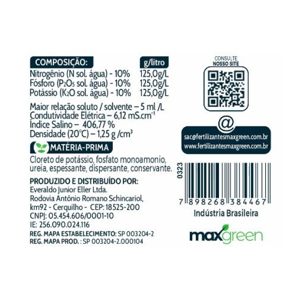 Fertilizante Forth Maxgreen Concentrado 10-10-10 100 ml