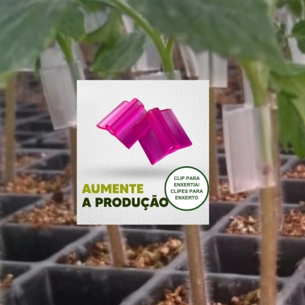 Clipes para Enxertia 2.5mm Verde - Pcte com 1.000pçs