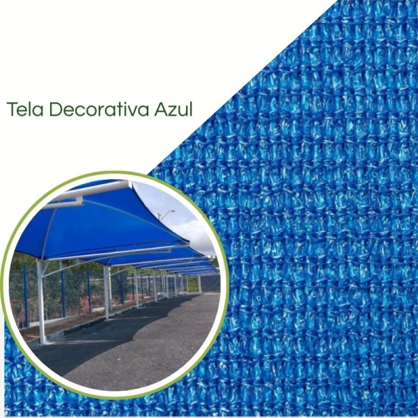 Tela Sombreamento para Áreas Externas  - Pergolados, Jardins e Churrasqueira Terracota Azul