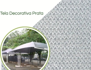 Tela Sombreamento para Áreas Externas  - Pergolados, Jardins e Churrasqueira Terracota Prata
