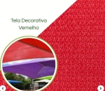 Tela Sombreamento para Áreas Externas  - Pergolados, Jardins e Churrasqueira TerracotaVermelho 