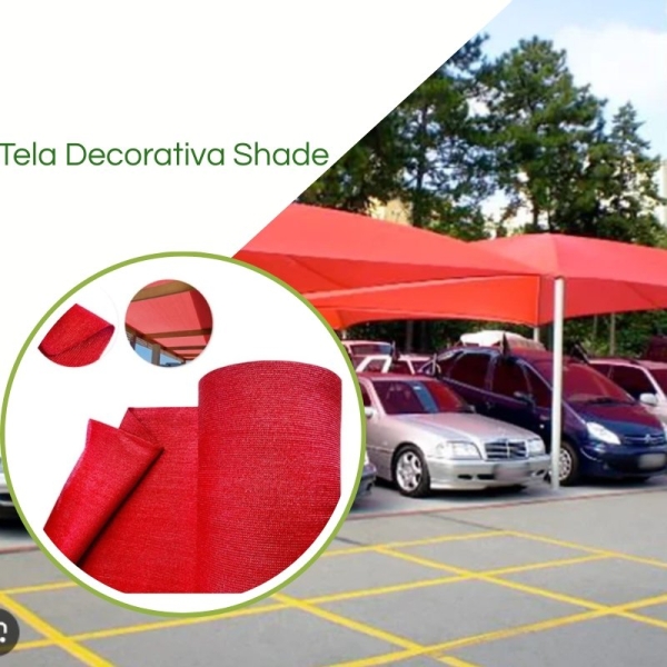 Tela Sombreamento para Áreas Externas  - Pergolados, Jardins e Churrasqueira TerracotaVermelho 