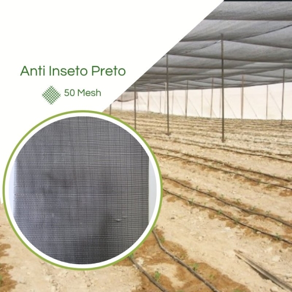 Tela Antiafídeo Preto 50 mesh - Politiv