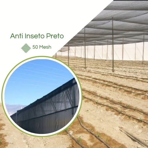 Tela Antiafídeo Preto 50 mesh - Politiv