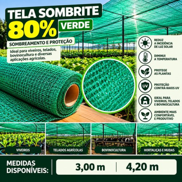 Tela Sombrite 80% Verde