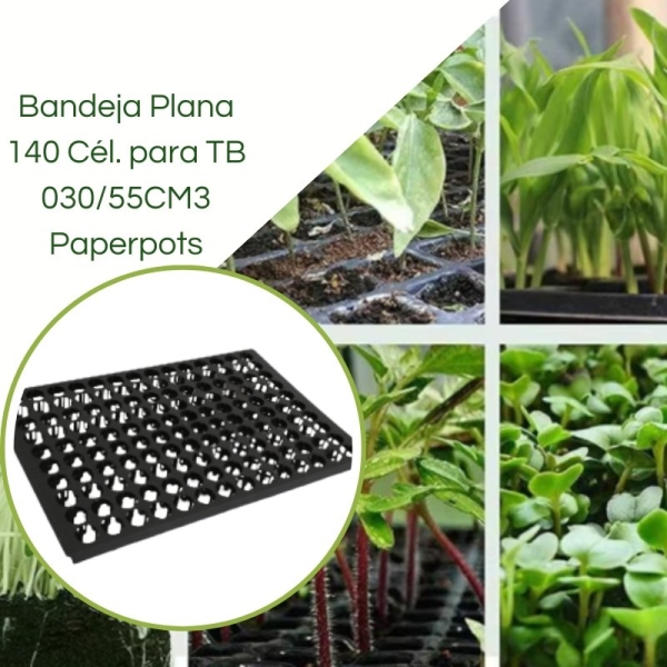 Bandeja Plana 140 Células para TB 030/55CM3 Paperpots