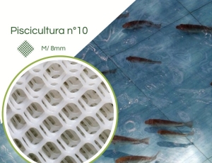 Tela Piscicultura Peixe Alevino Aquario Malha 8mm 1mx50m Branco