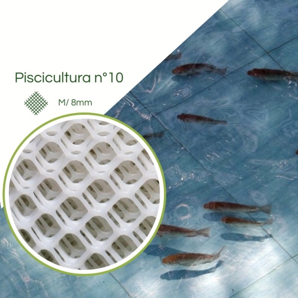 Tela Piscicultura Peixe Alevino Aquario Malha 8mm 1mx50m Branco