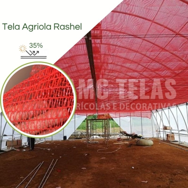 Sombrite tela de Sombreamento 30%  Vermelha 