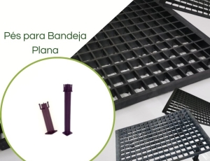 Pés para Bandeja Plana 30x150mm - Kit c/ 40 peças