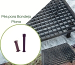 Pés para Bandeja Plana 30x250mm - Kit c/ 40 peças