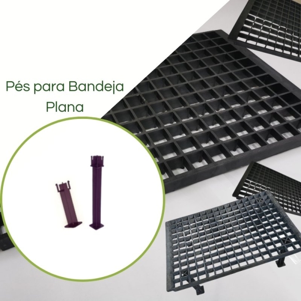 Pés para Bandeja Plana 30x250mm - Kit c/ 40 peças